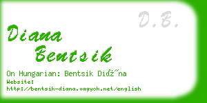 diana bentsik business card